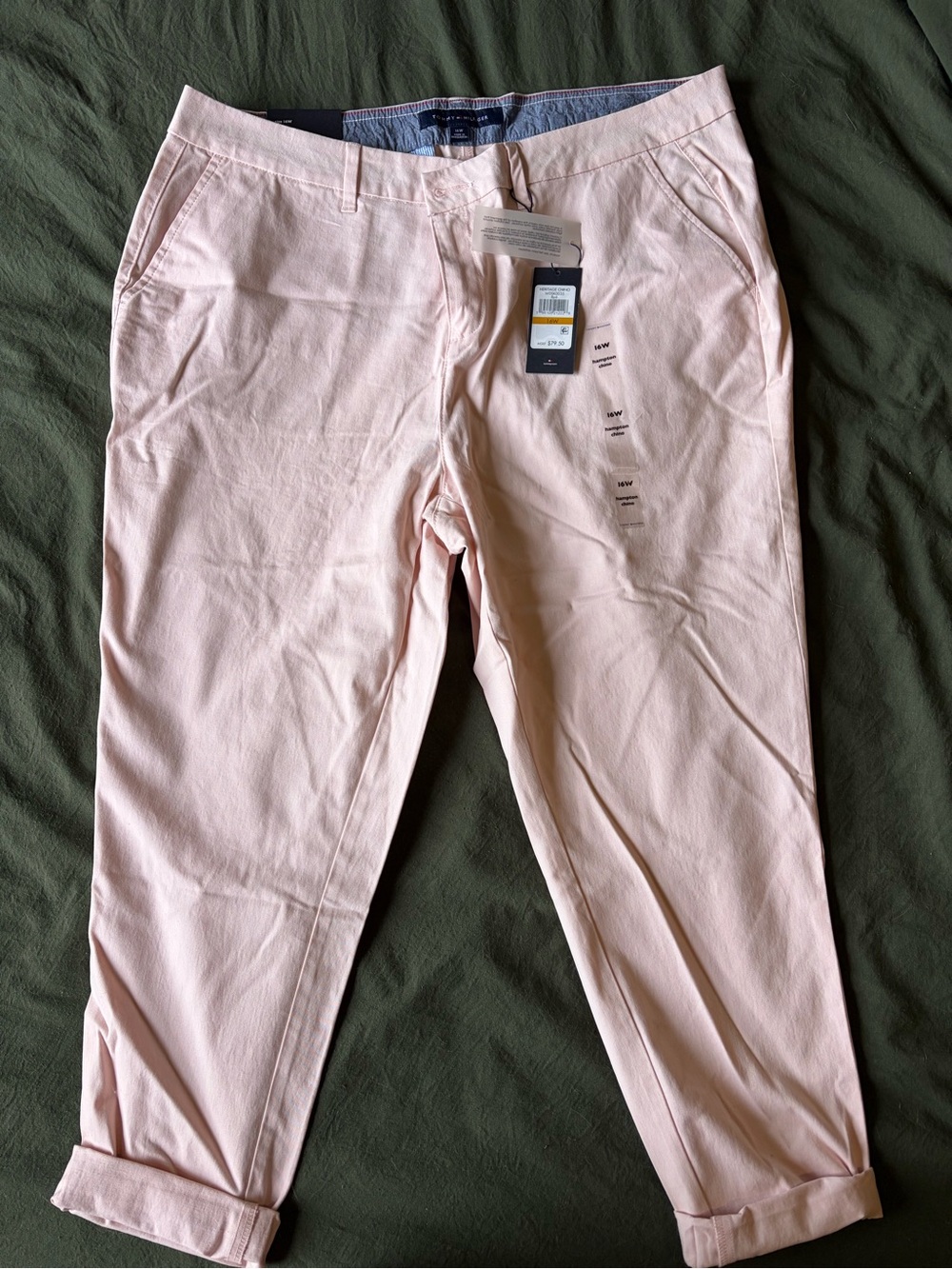 Tommy Hilfiger Light Pink Cropped Chino Pants